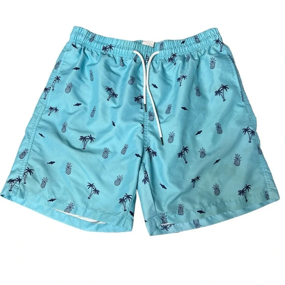 Men’s blue swim trunks - Picture 1 of 3